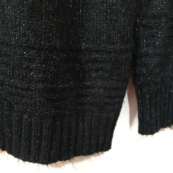 Maurices Black Speckled Mock Neck Sweater Large - Picture 4 of 8